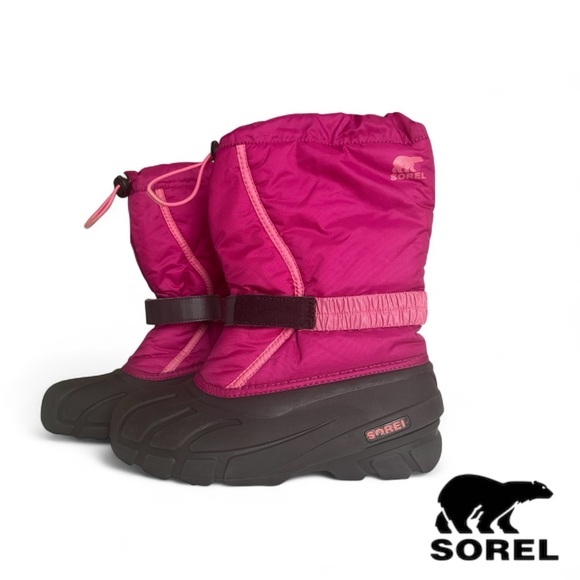 Sorel Other - Sorel Kids Booties FLURRY Pink Boot YOUTH SZ 7 ADULT Woman’s SZ 9